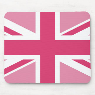 Union Jack ~ In Girly Pinks Mouse Pad