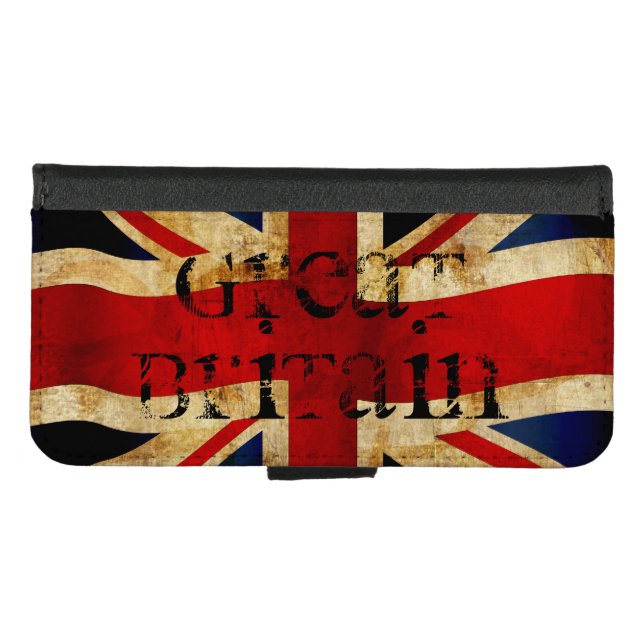 Union Jack iPhone Wallet Case (Front (Horizontal))