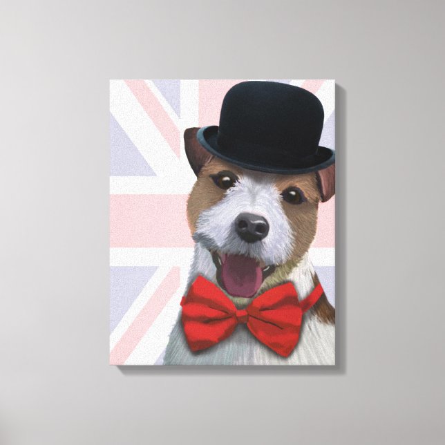 Union Jack Jack Russell Canvas Print (Front)