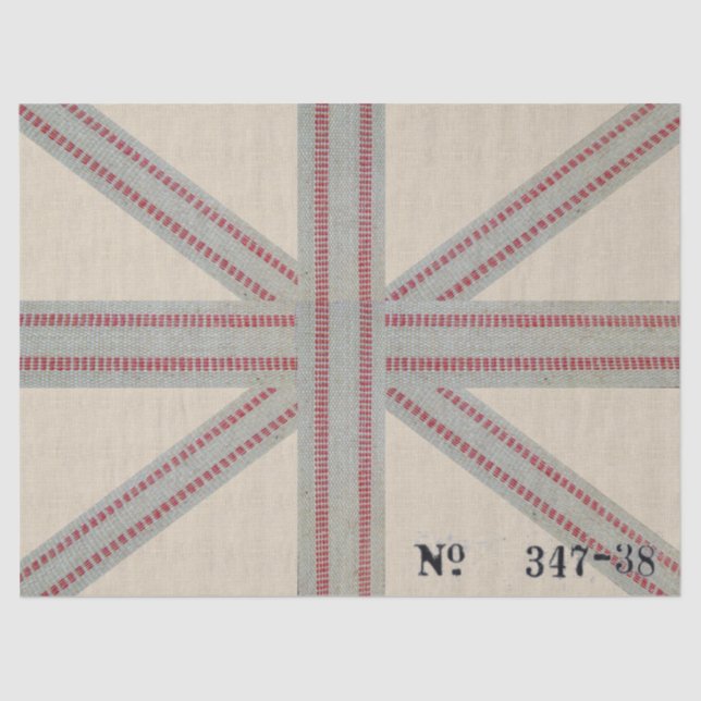 Union Jack Jute Webbing Decoupage Tissue Paper (Front)