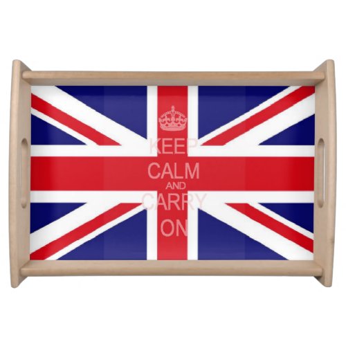 Union Jack Keep Calm and Carry on Serving Tray