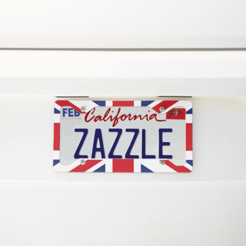 Union Jack License Plate Frame