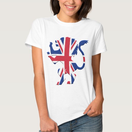 Union Jack Lion Rampant T Shirt | Zazzle