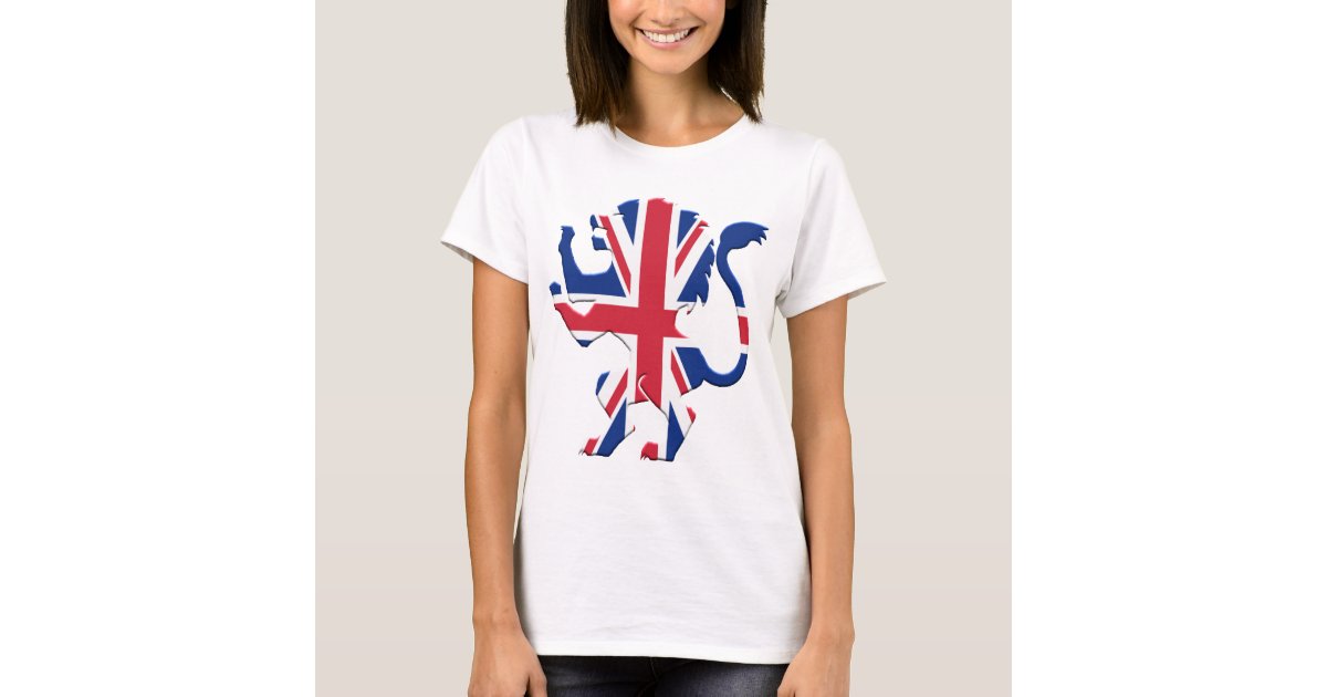 Union Jack Lion Rampant T-Shirt | Zazzle