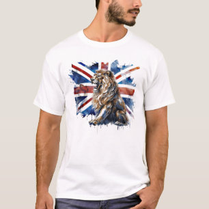 Union Jack Lion Union Jack Flag British Isles UK T-Shirt