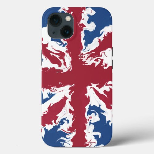 Union Jack Liquid Art  iPhone 13 Case