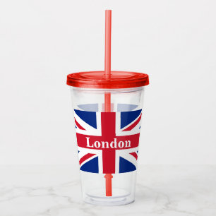 Union Jack London ~ British Flag Acrylic Tumbler