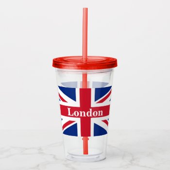 Union Jack London ~ British Flag Acrylic Tumbler by SunshineDazzle at Zazzle
