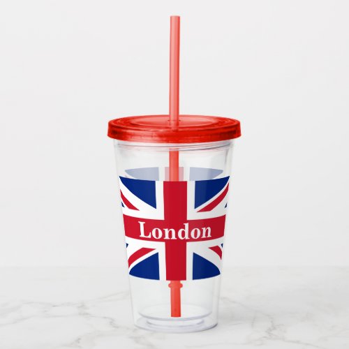 Union Jack London  British Flag Acrylic Tumbler