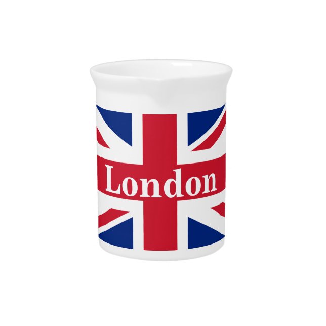 Union Jack London ~ British Flag Beverage Pitcher (Front)