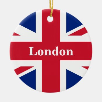 Union Jack London ~ British Flag  Ceramic Ornament by SunshineDazzle at Zazzle