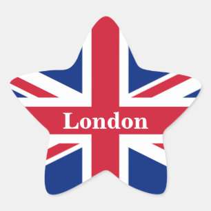 Union Jack London ~ British Flag Classic Round Sti Star Sticker