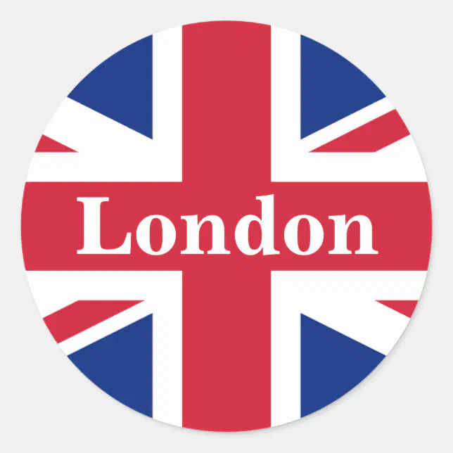 Union Jack London ~ British Flag Classic Round Sticker | Zazzle