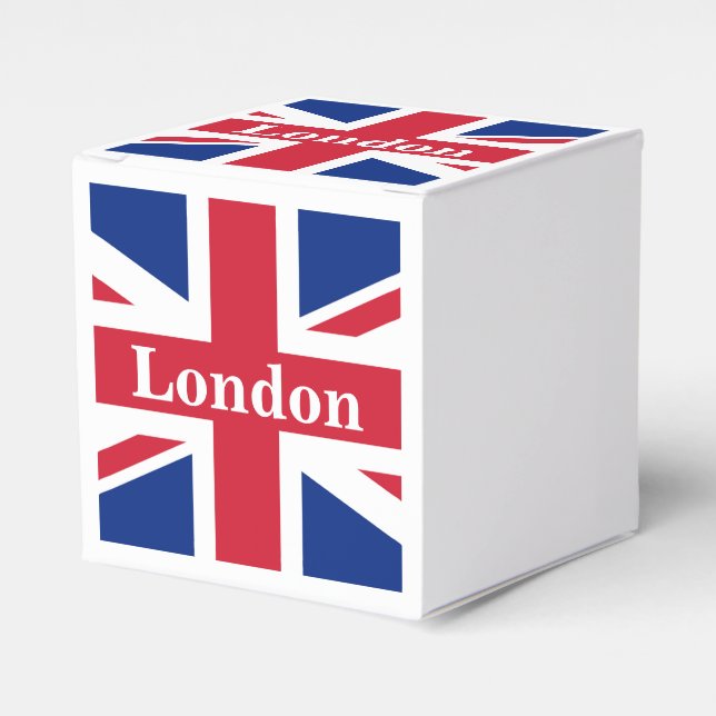 Union Jack London ~ British Flag Favor Box (Front Side)