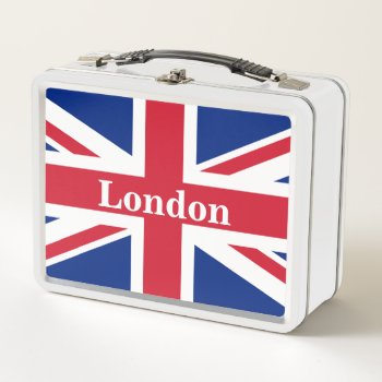 Union Jack London ~ British Flag Metal Lunch Box by SunshineDazzle at Zazzle