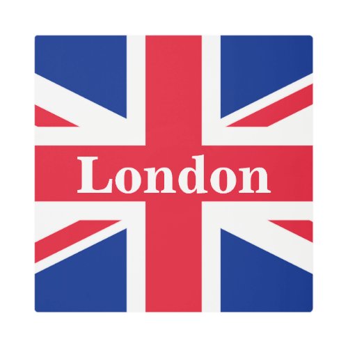 Union Jack London  British Flag Metal Print
