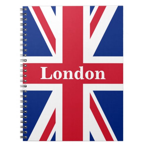 Union Jack London  British Flag Notebook