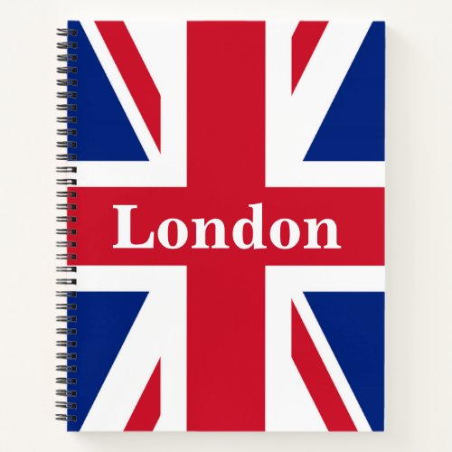 Union Jack London  British Flag Notebook