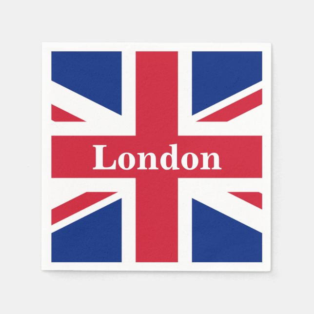 Union Jack London ~ British Flag Paper Dinner Napk Napkins (Front)