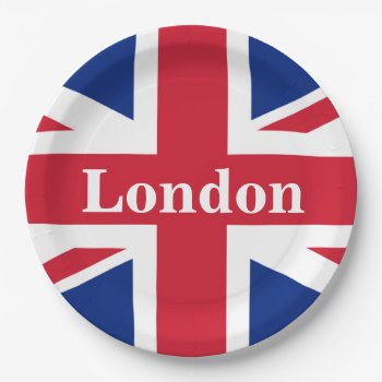 Union Jack London ~ British Flag Paper Plate by SunshineDazzle at Zazzle