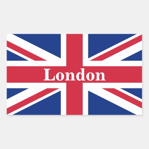 Union Jack London  British Flag Rectangular Sticker