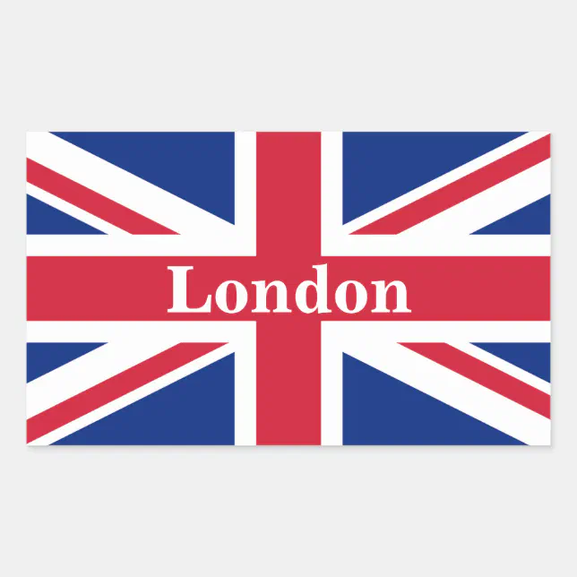 Union Jack London ~ British Flag Rectangular Sticker | Zazzle