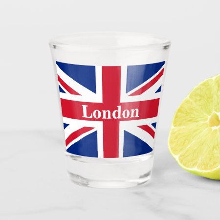 Union Jack London ~ British Flag Shot Glass