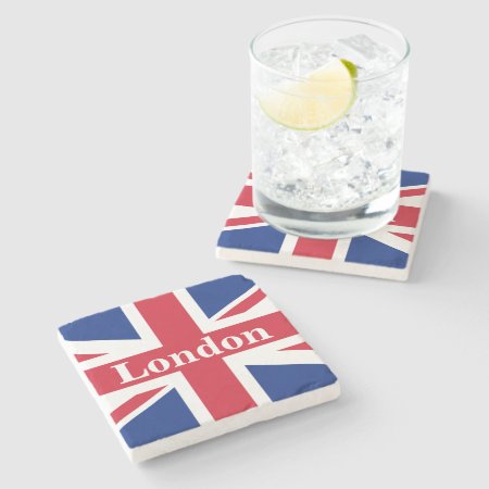 Union Jack London ~ British Flag Stone Coaster