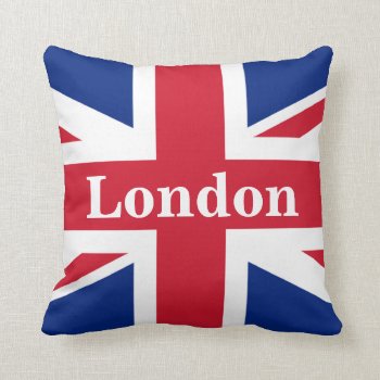 Union Jack London ~ British Flag Throw Pillow by SunshineDazzle at Zazzle