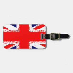 Union jack london flag uk luggage tag
