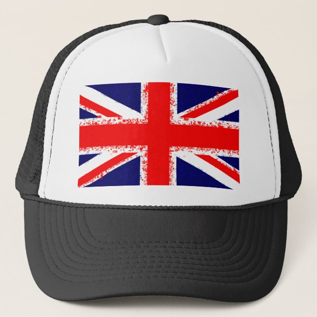 Union jack london flag uk trucker hat (Front)