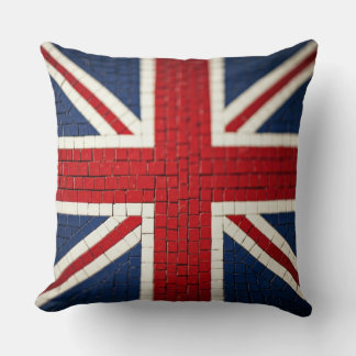 Union Jack Mosaic Pattern Throw Pillow
