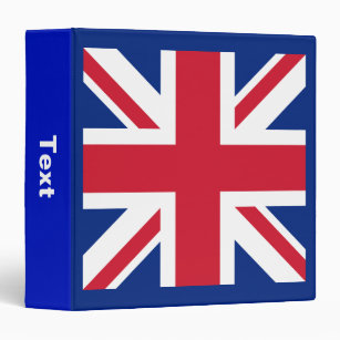 Union Jack National Flag of United Kingdom England 3 Ring Binder