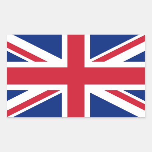 Union Jack National Flag of United Kingdom England Rectangular Sticker