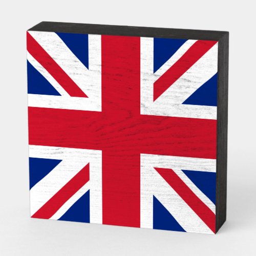 Union Jack National Flag of United Kingdom England Wooden Box Sign
