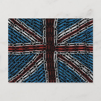 Union Jack of Paperclips Postcard