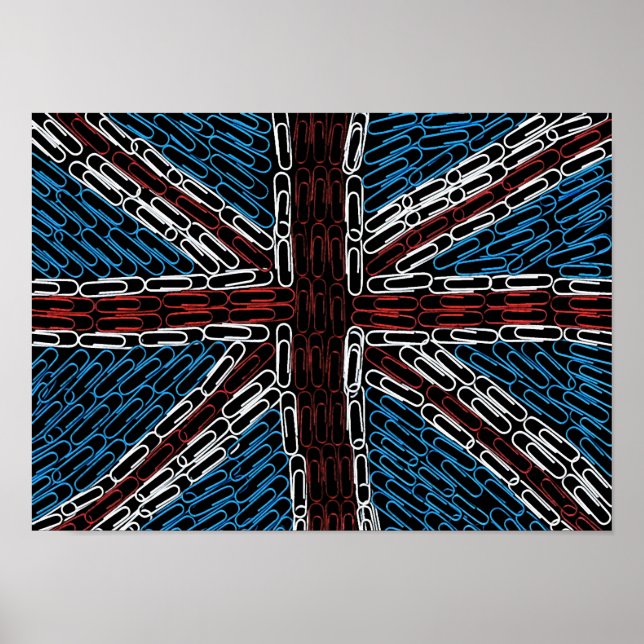 Union Jack of Paperclips Poster (Front)