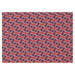 Union Jack on Carbon Fiber Style Colors Tablecloth
