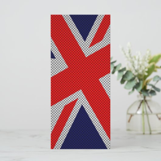 Union Jack on Carbon Fiber Style Print (Standing Front)