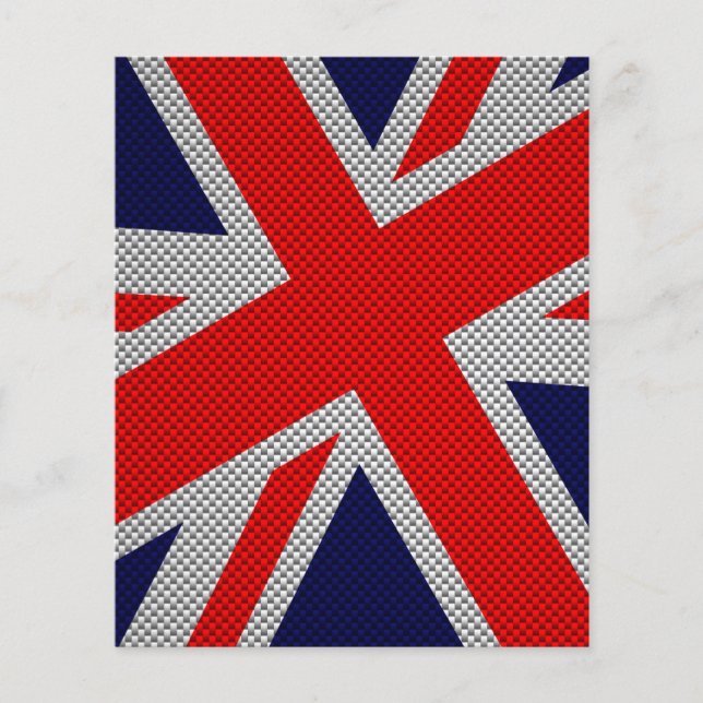 Union Jack on Carbon Fiber Style Print Flyer (Front)