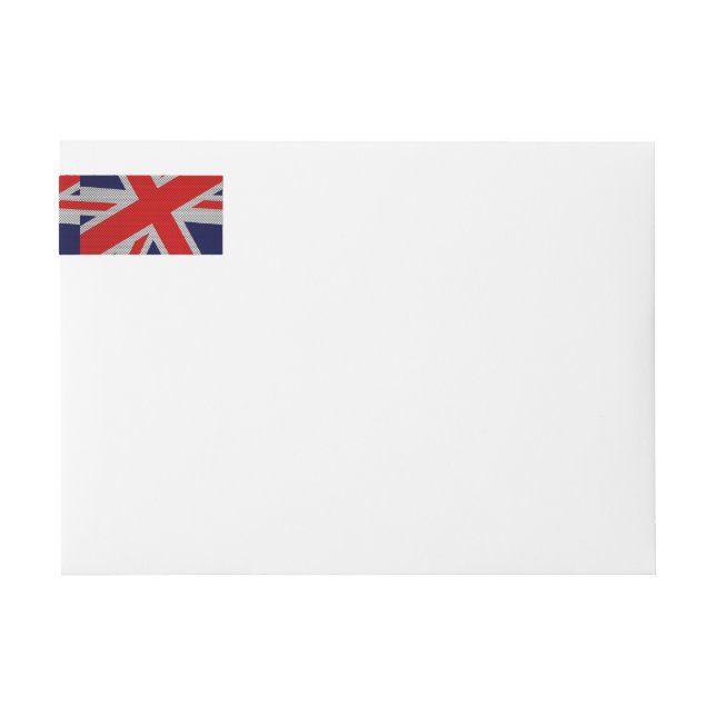 Union Jack on Carbon Fiber Style Print Wrap Around Label (Front)