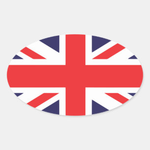 Union Jack Oval Sticker