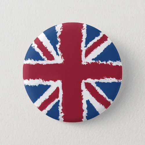 Union Jack Painted Artwork by Heva Weva  Button