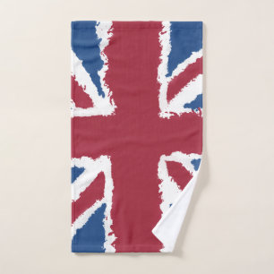 Union Jack Painted Artwork by Heva Weva Hand Towel
