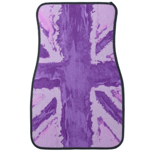 Union Jack Painted UK Art Damson Car Floor Mat