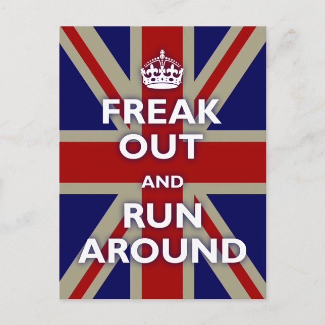 Union Jack Parody Postcard (Front)