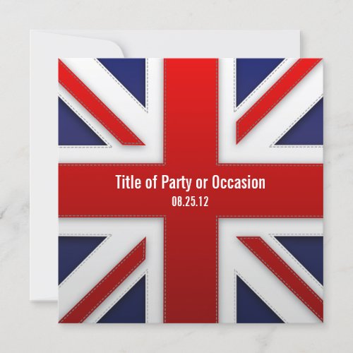Union Jack Party Invitation  UK Party Invitation