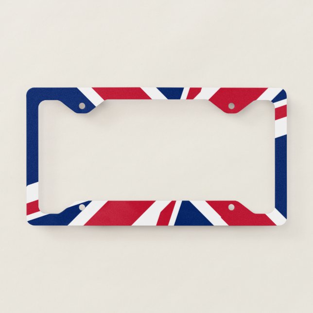 Union Jack pattern License Plate Frame (Front)