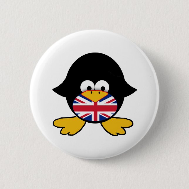 Union Jack Penguin Button (Front)