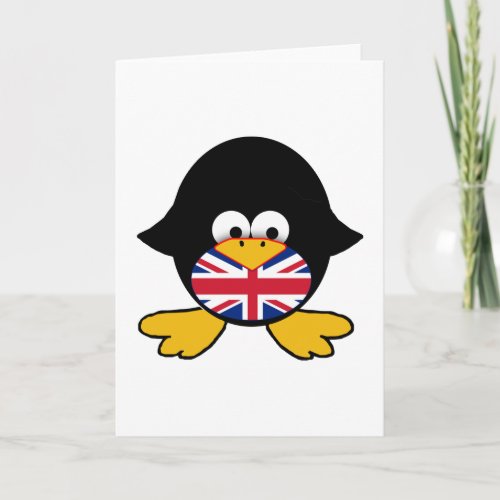Union Jack Penguin Card
